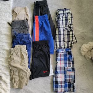 Boys size 6/7 lot of shorts. 9 pairs Lee,Nike,Gymboree cargo shorts, athletic